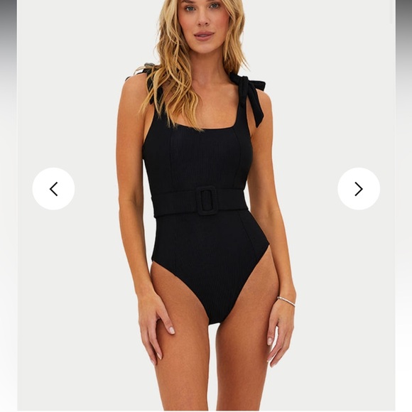 BEACH RIOT Sydney Ribbed One-Piece NWT Medium Black - Picture 1 of 8
